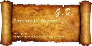Gottstein Dezső névjegykártya