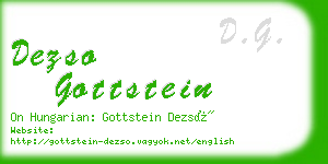 dezso gottstein business card